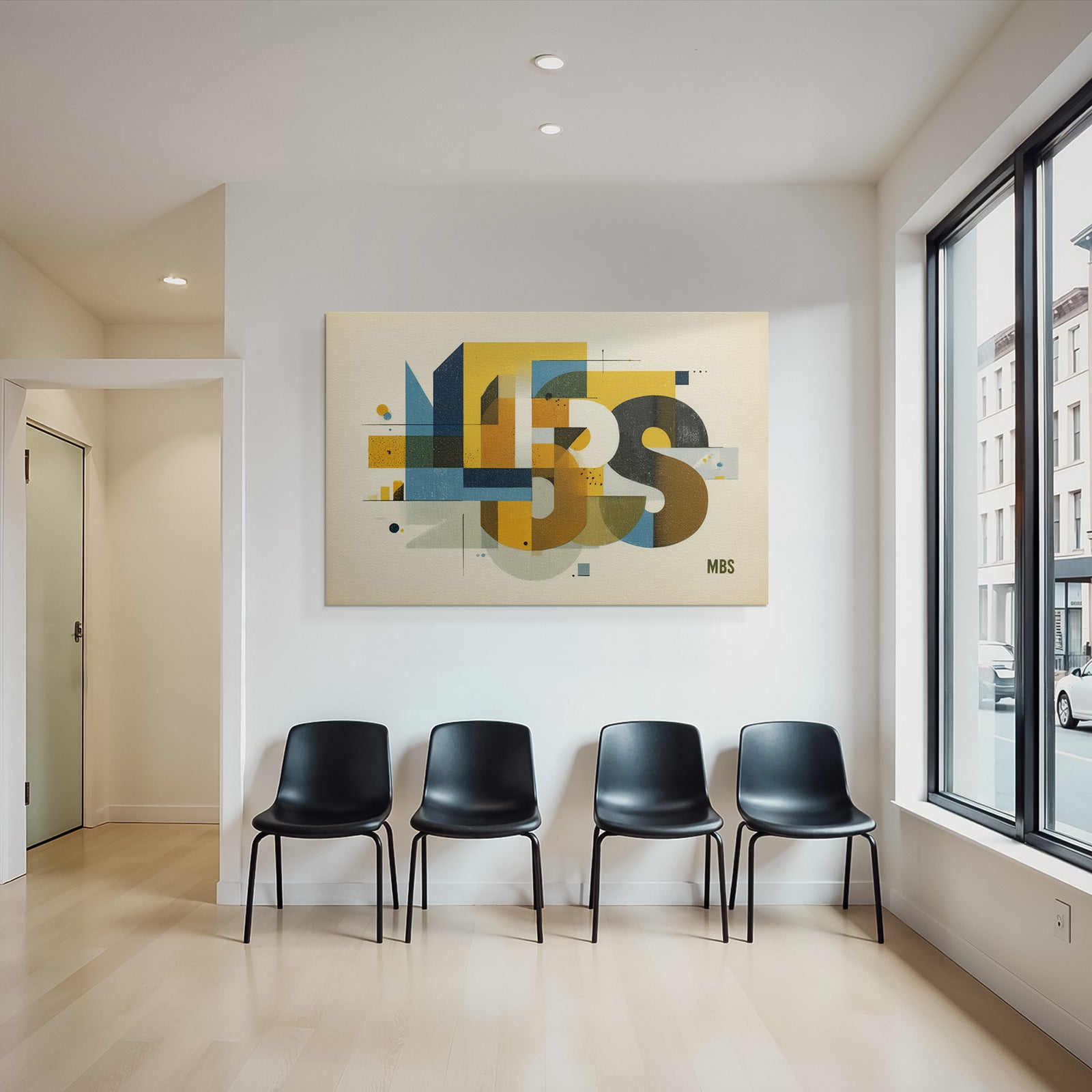 Abstraktes Graphikdesign Mit Zahlen Formen Mbs