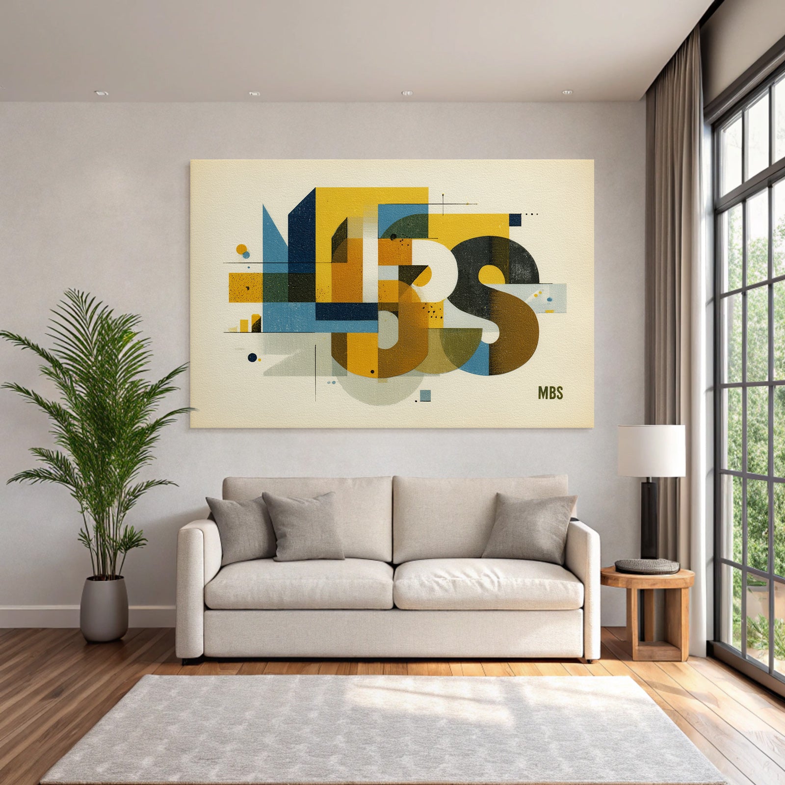 Abstraktes Graphikdesign Mit Zahlen Formen Mbs