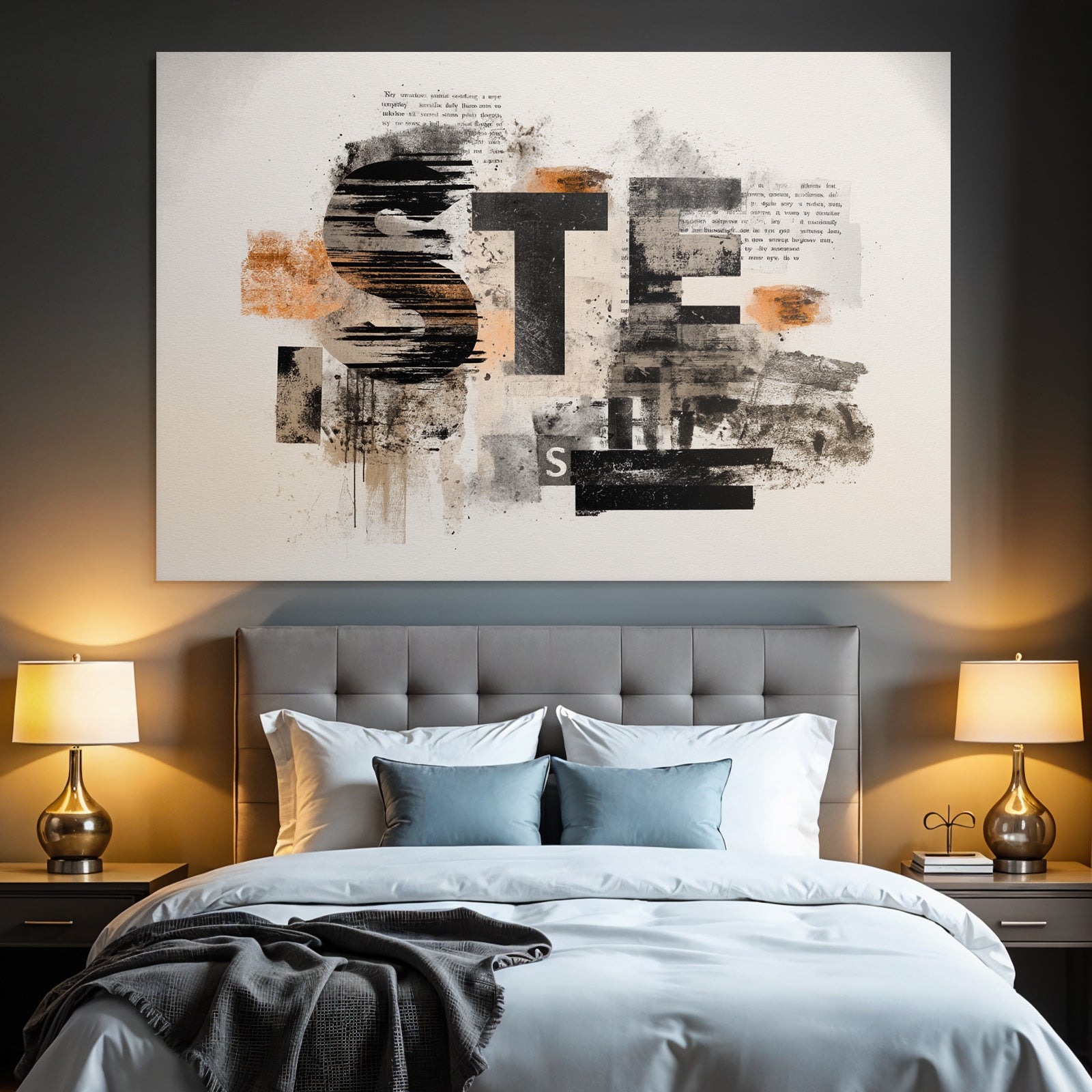 Abstraktes Graphisches Design Mit Typografie Und Texturen