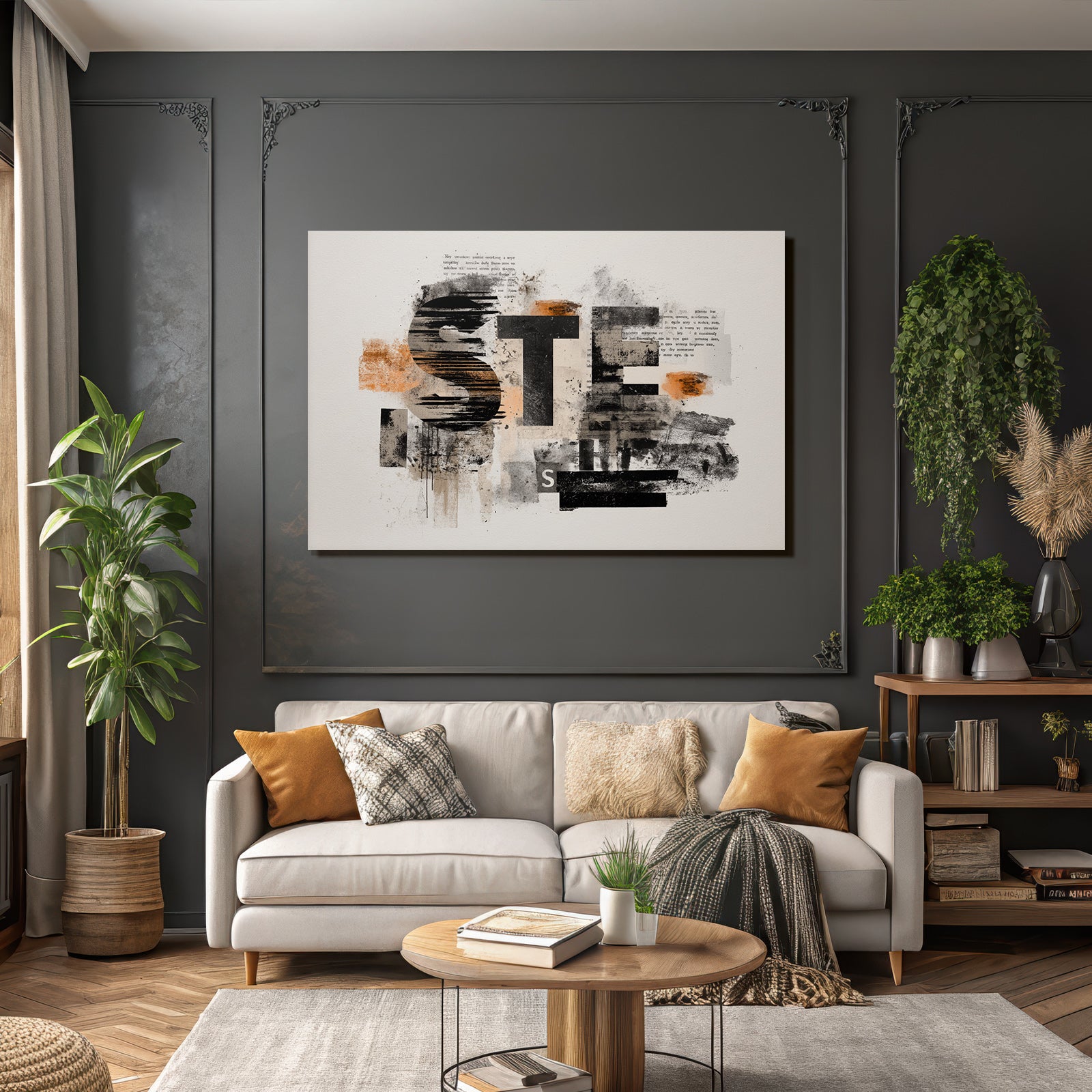 Abstraktes Graphisches Design Mit Typografie Und Texturen