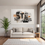 Abstraktes Graphisches Design Mit Typografie Und Texturen