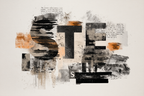 Abstraktes Graphisches Design Mit Typografie Und Texturen | Typografische Kunst | Kunstgattungen