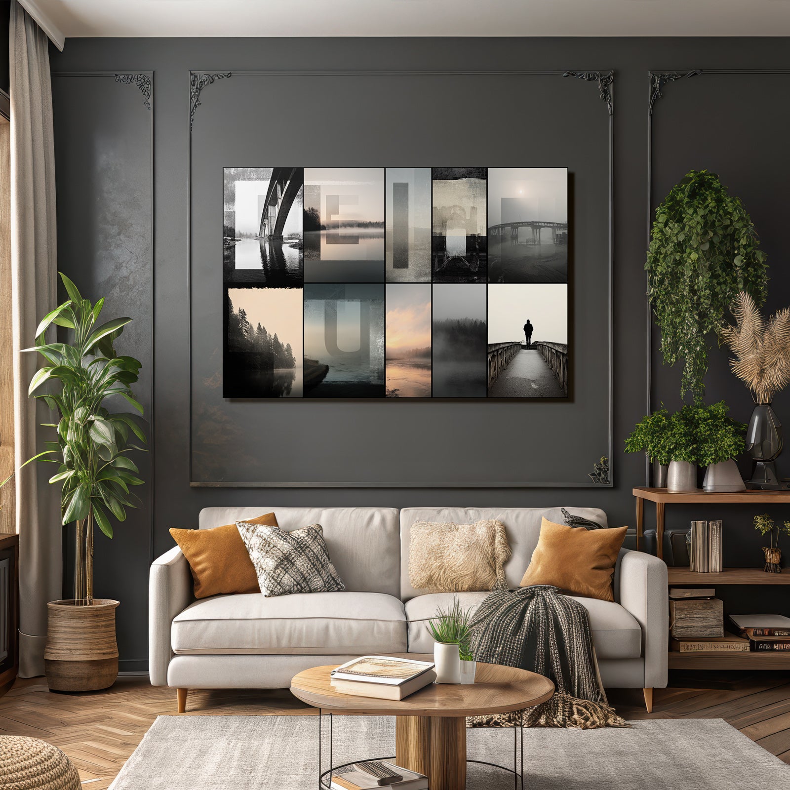 Bridges and Landscapes Collage Mood Atmosphere