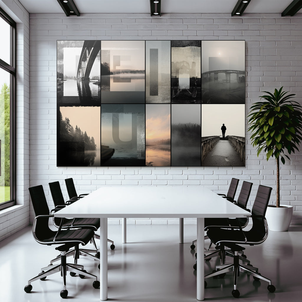 Brücken Und Landschaften Collage Mood Atmosphäre