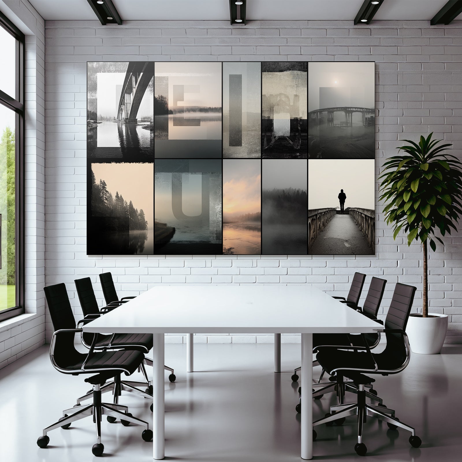 Bridges and Landscapes Collage Mood Atmosphere