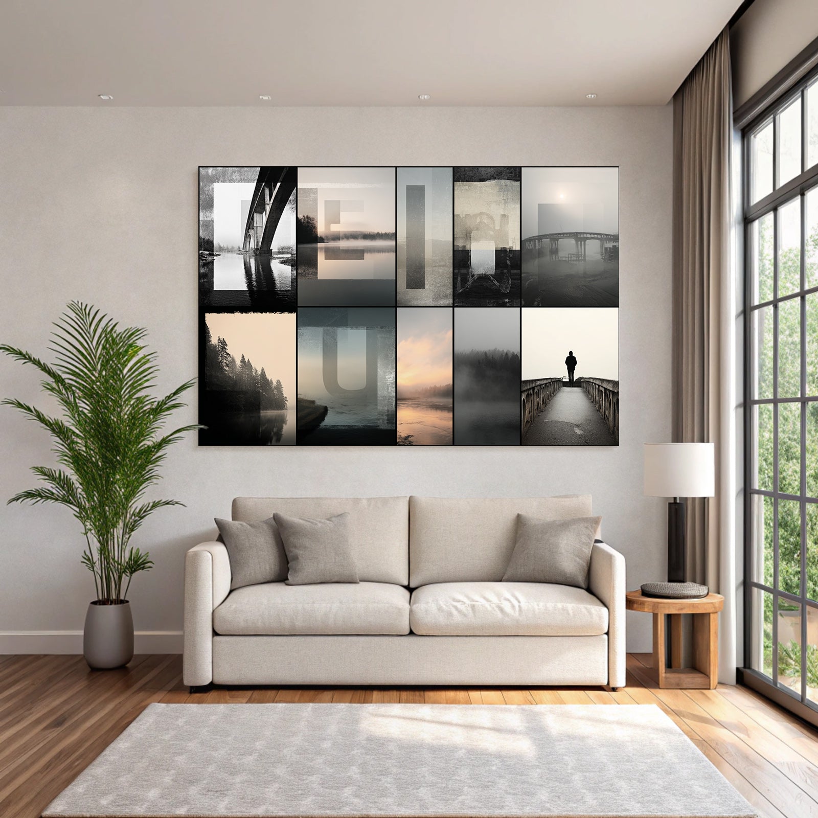 Bridges and Landscapes Collage Mood Atmosphere