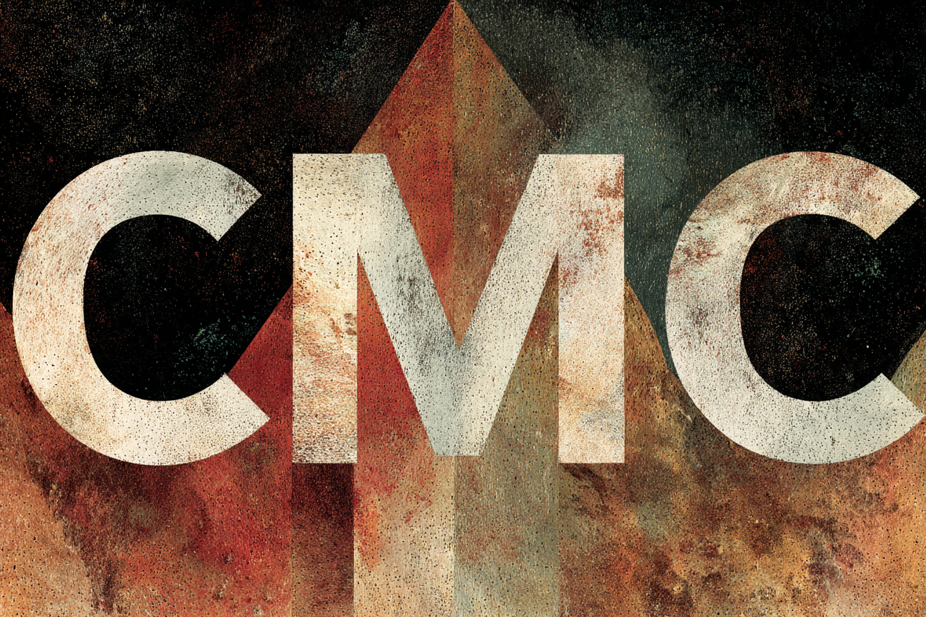 Cmc Stilisierte Gestaltung Mit Hintergrund Abstract | Typografische Kunst | Kunstgattungen