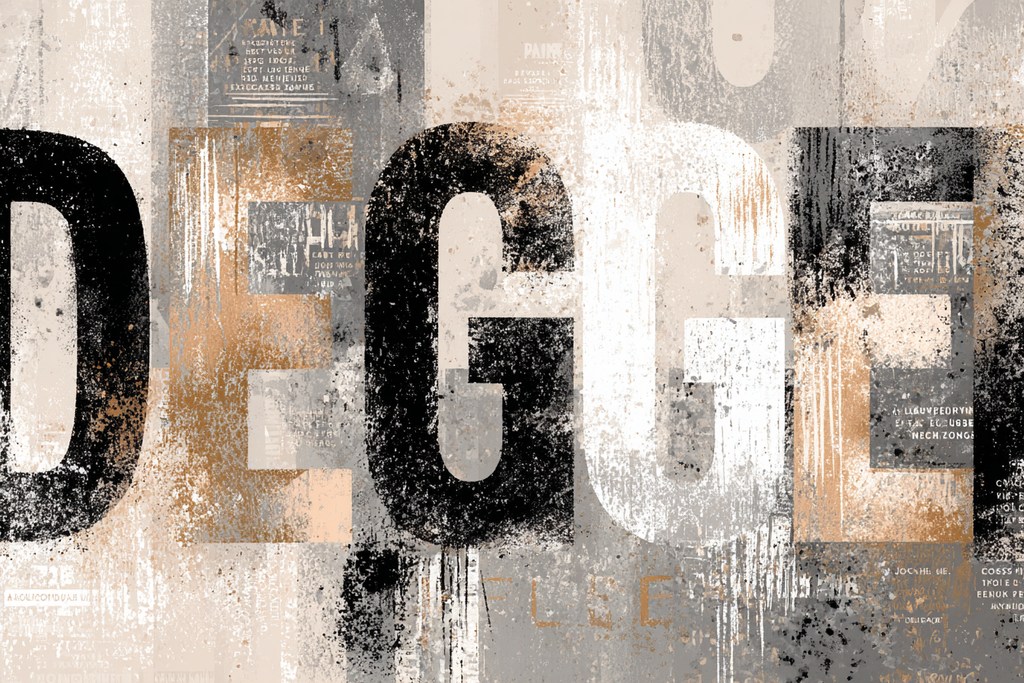 Deg Abstrakte Grafik Design Mit Texturiertem Hintergrund | Typografische Kunst | Kunstgattungen