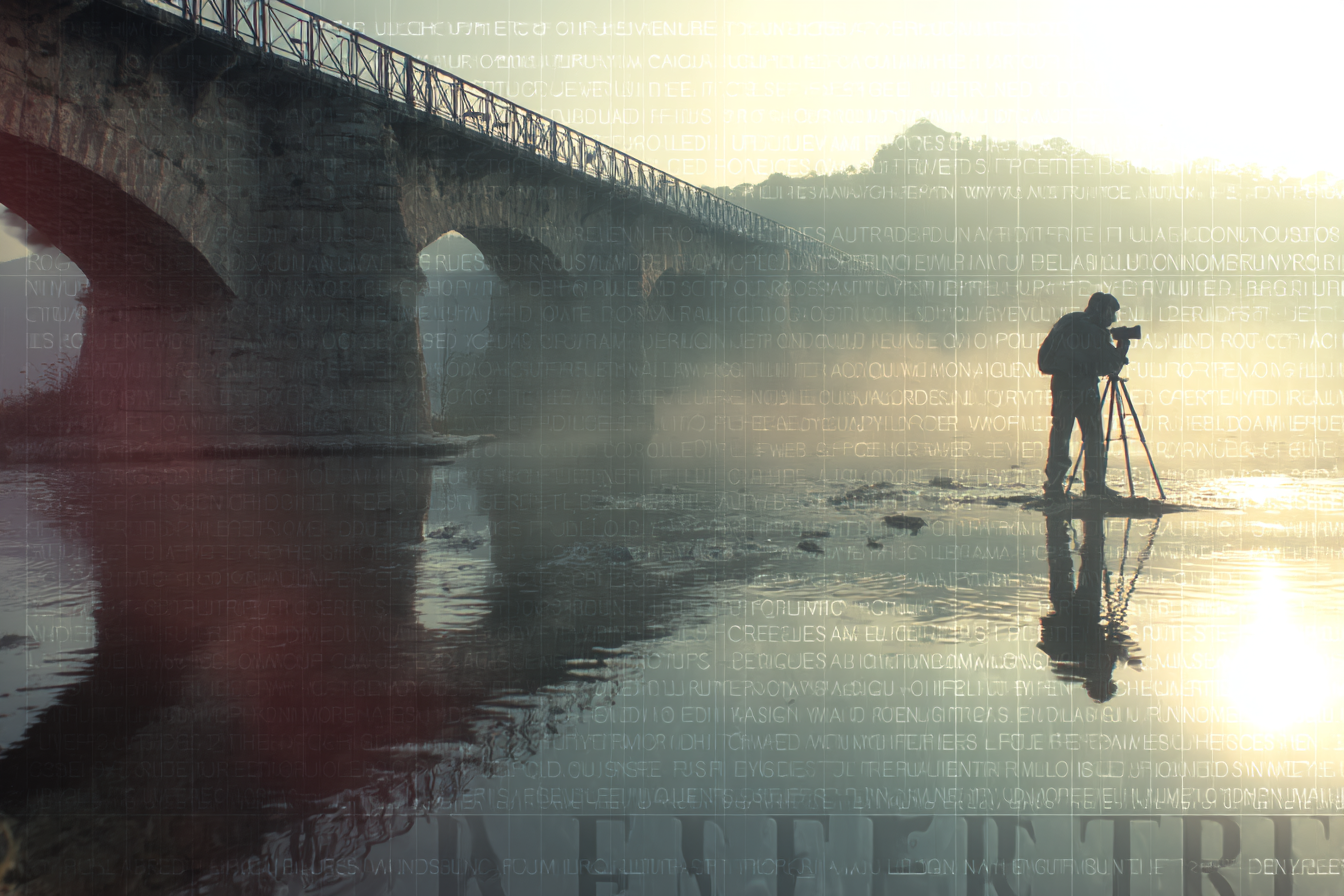 Fotograf Am Waßer Misty Brücke Reflection Inspiration | Typografische Kunst | Kunstgattungen