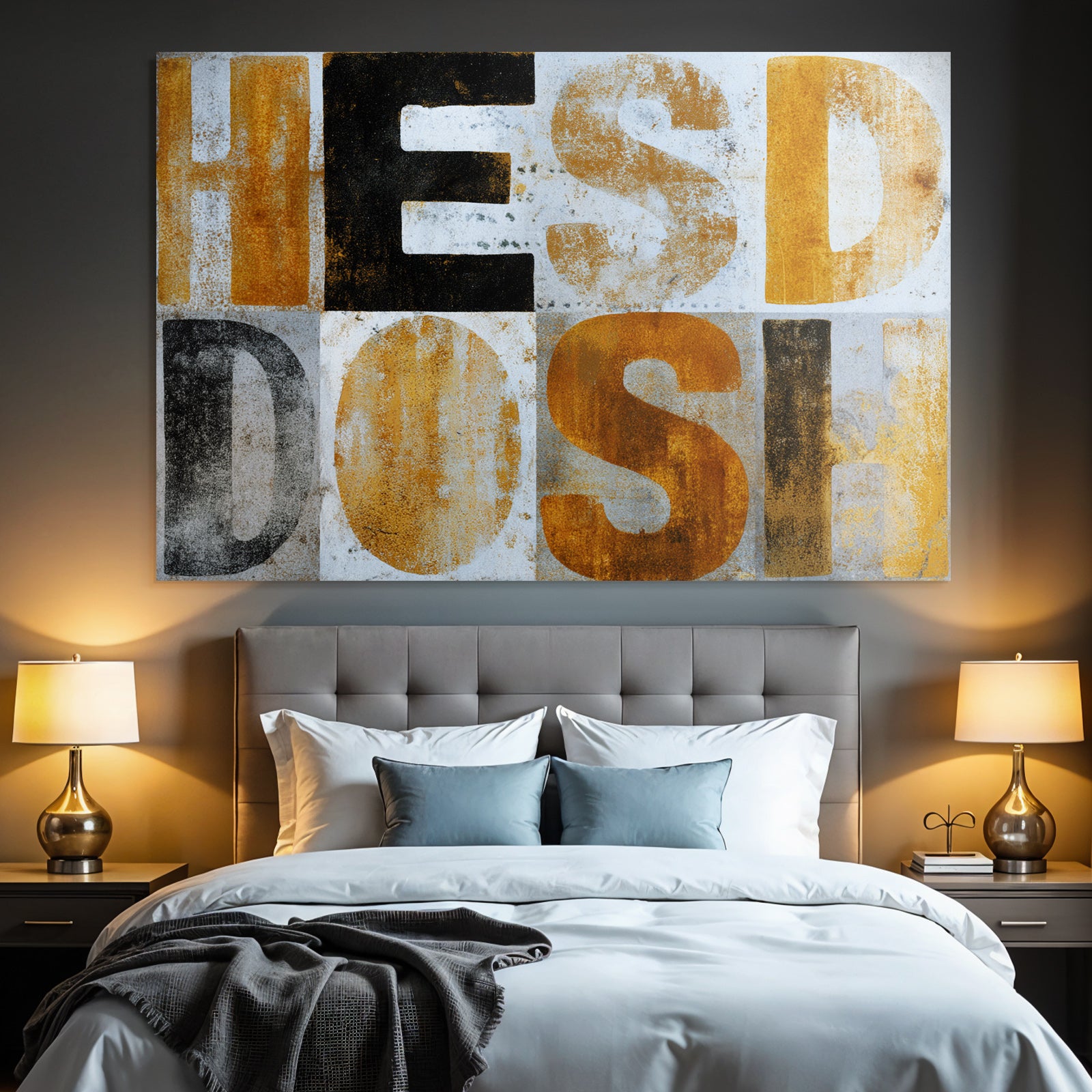 Hesd Dosh Graphic Design Texturierte Buchstaben