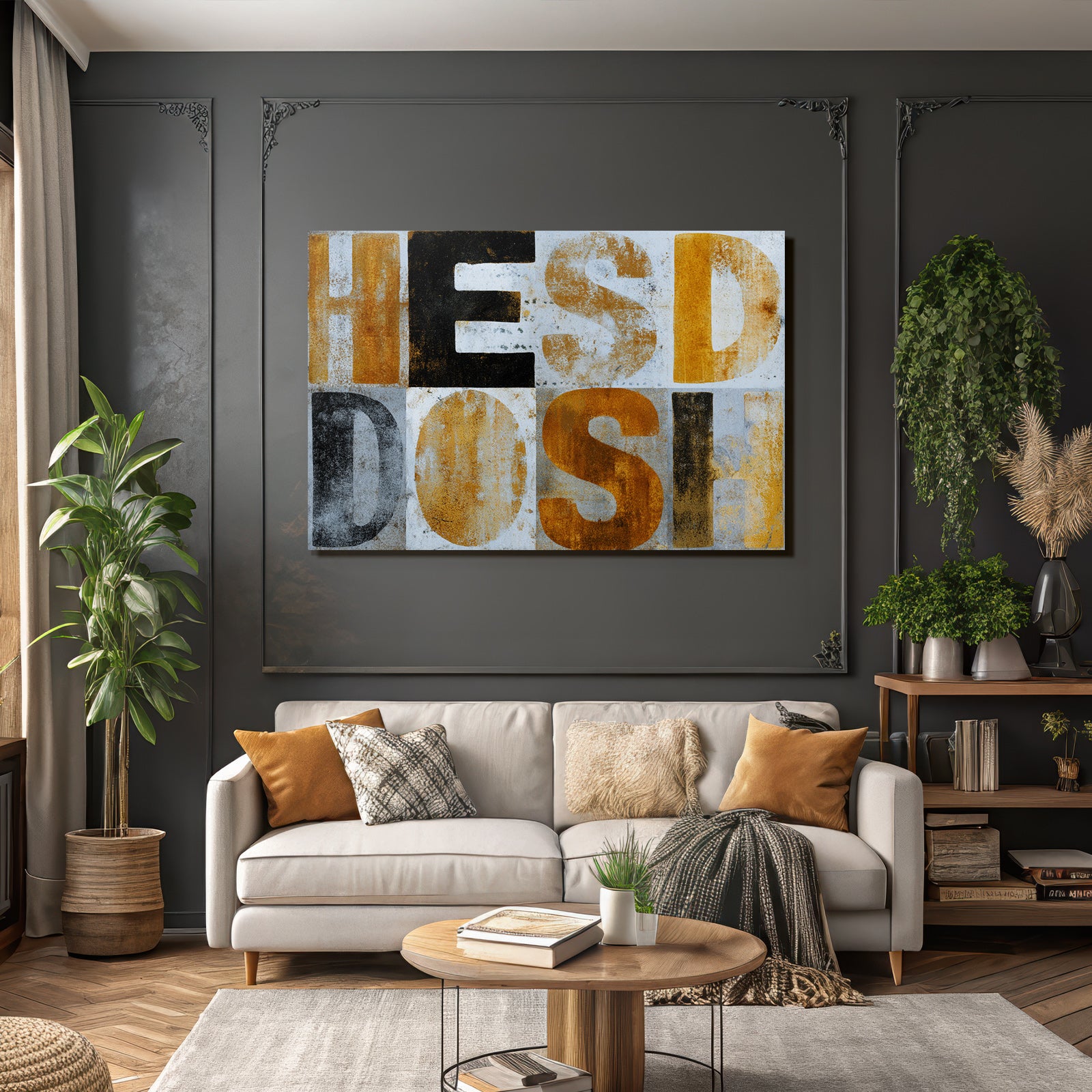 Hesd Dosh Graphic Design Texturierte Buchstaben