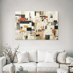 Kollage Abstract Kunstwerk Mit Formen Und Farben