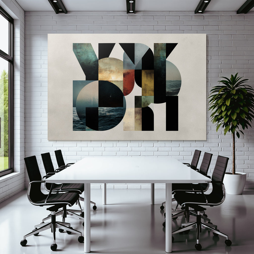 Kreative Grafik Mit Typografie Und Abstrakten Formen