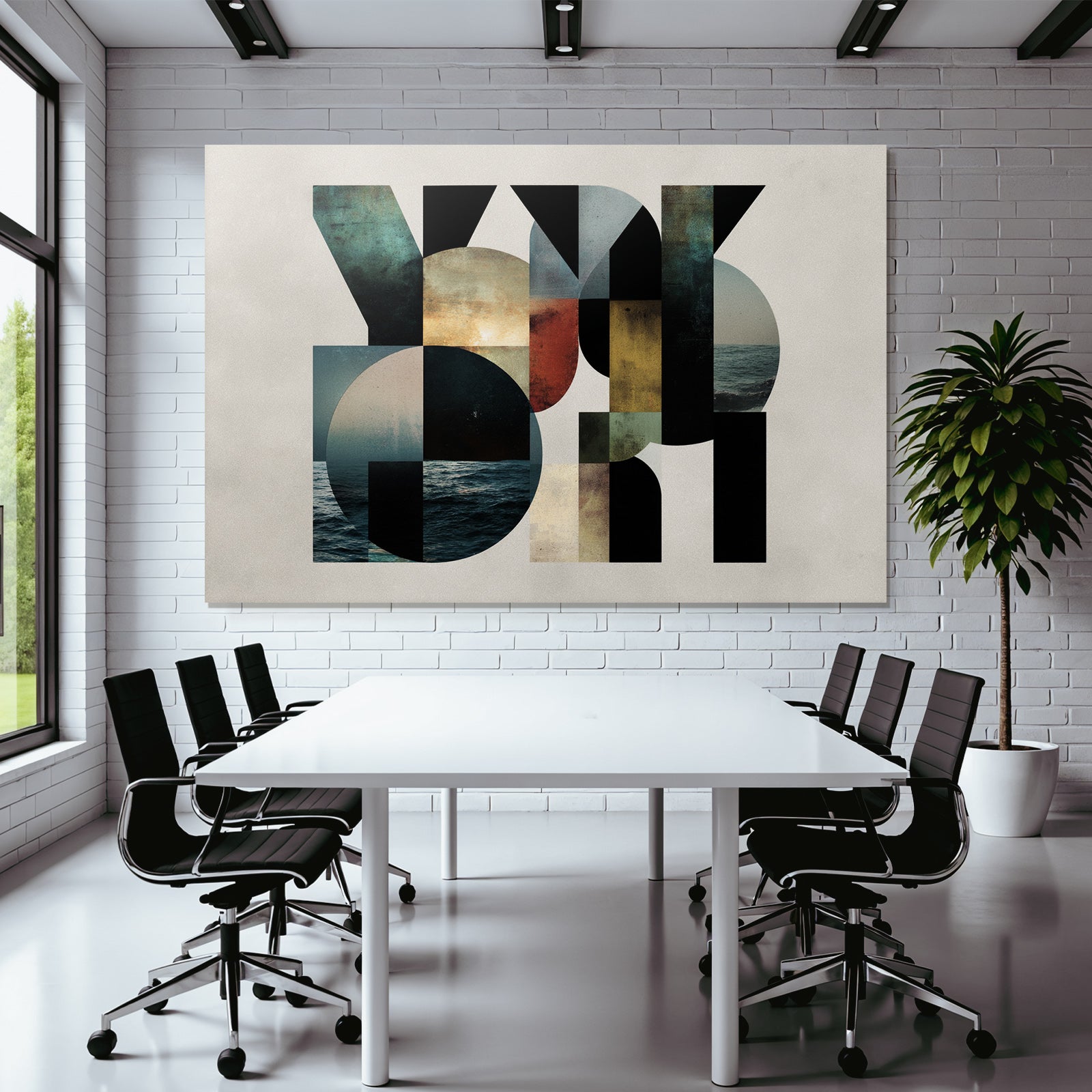 Kreative Grafik Mit Typografie Und Abstrakten Formen