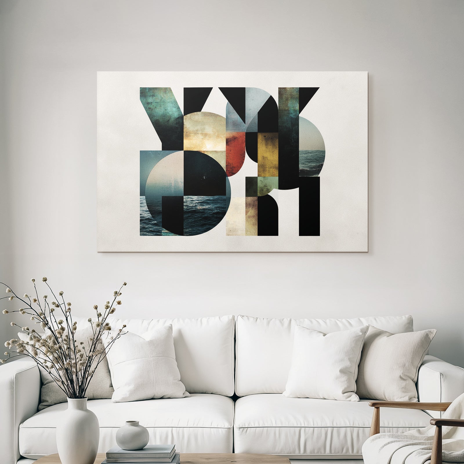Kreative Grafik Mit Typografie Und Abstrakten Formen