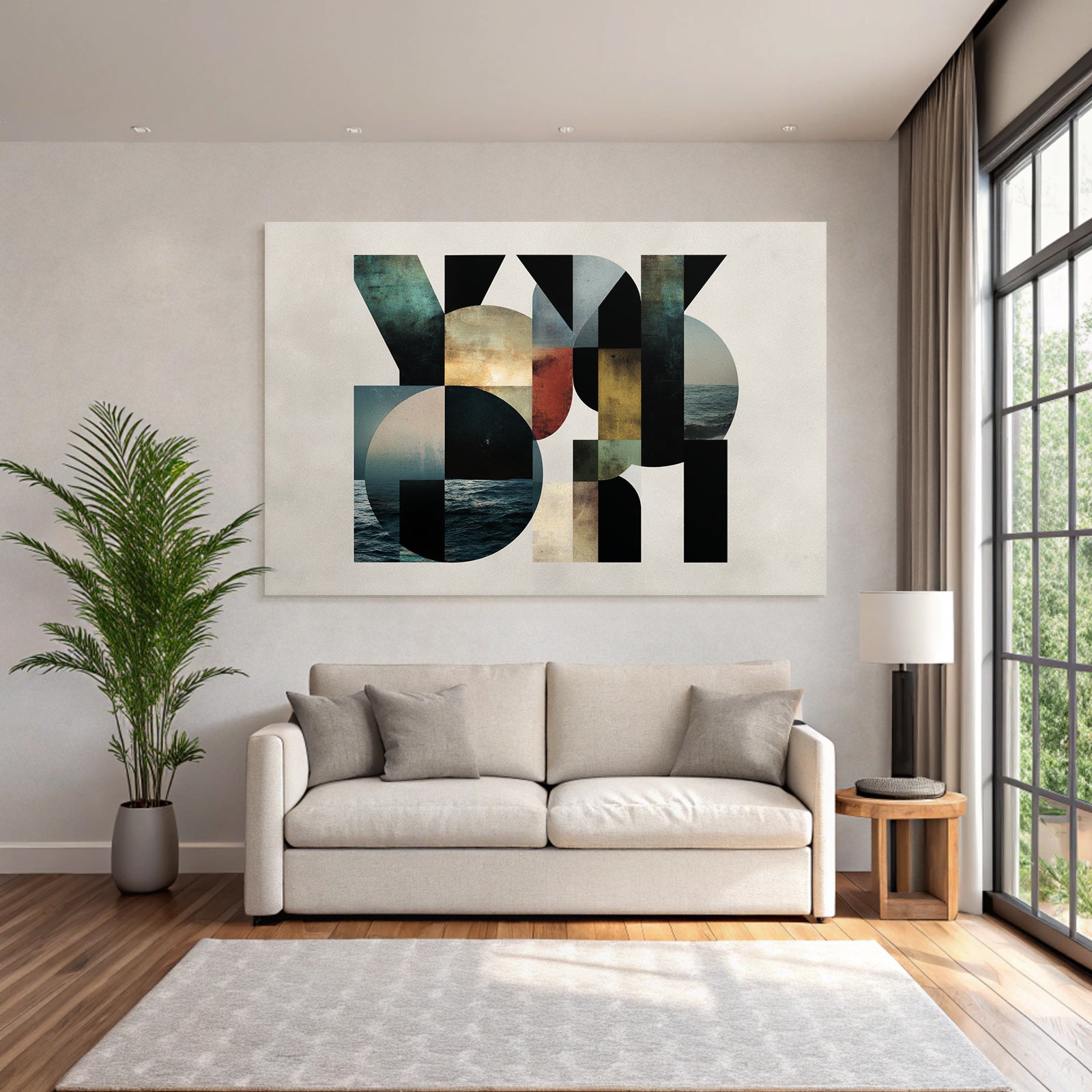 Kreative Grafik Mit Typografie Und Abstrakten Formen