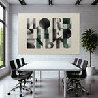 Creative and artistic arrangement of letters and shapes