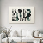 Creative and artistic arrangement of letters and shapes