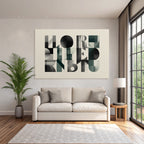 Creative and artistic arrangement of letters and shapes