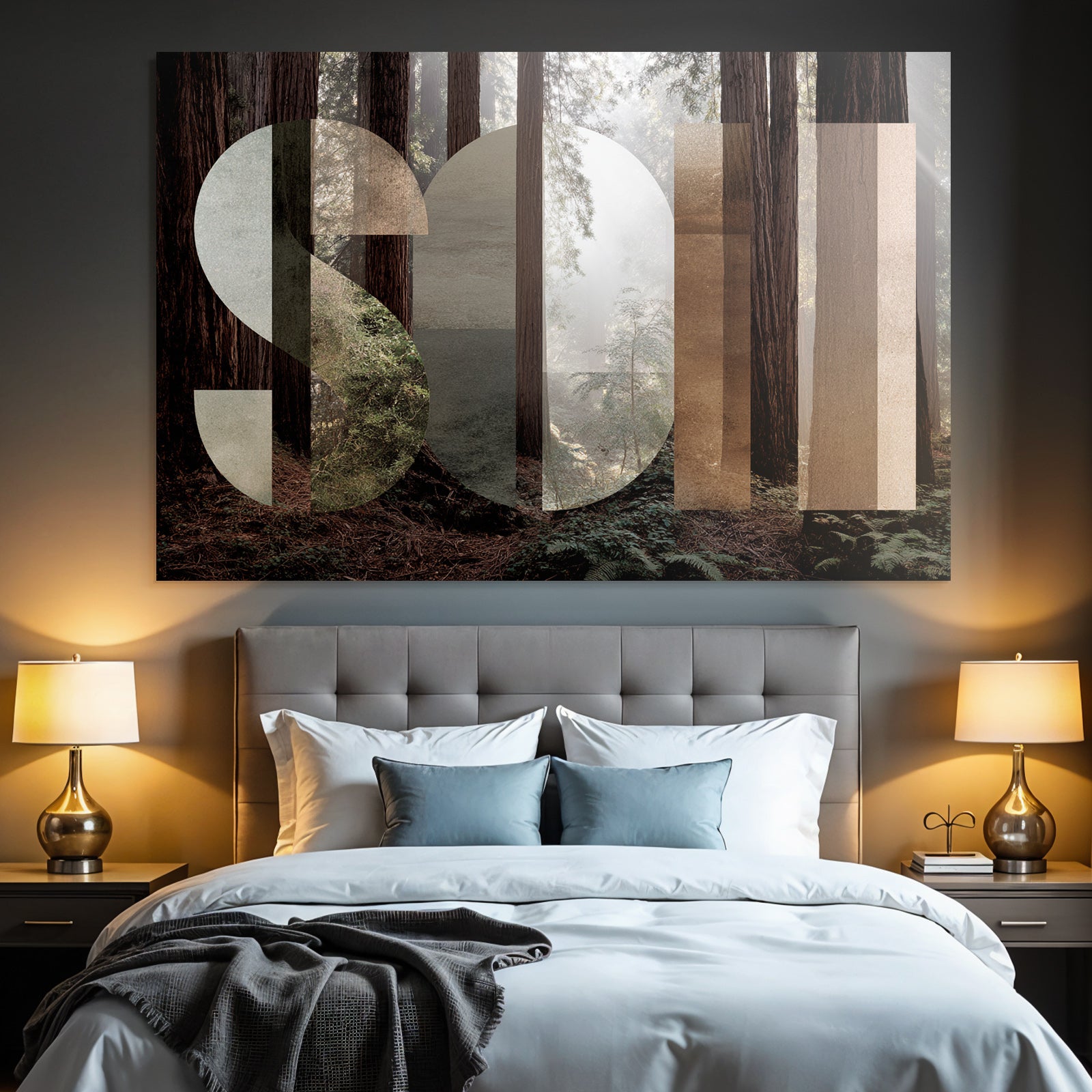Soil Mit Natur Hintergrund Graphik Design