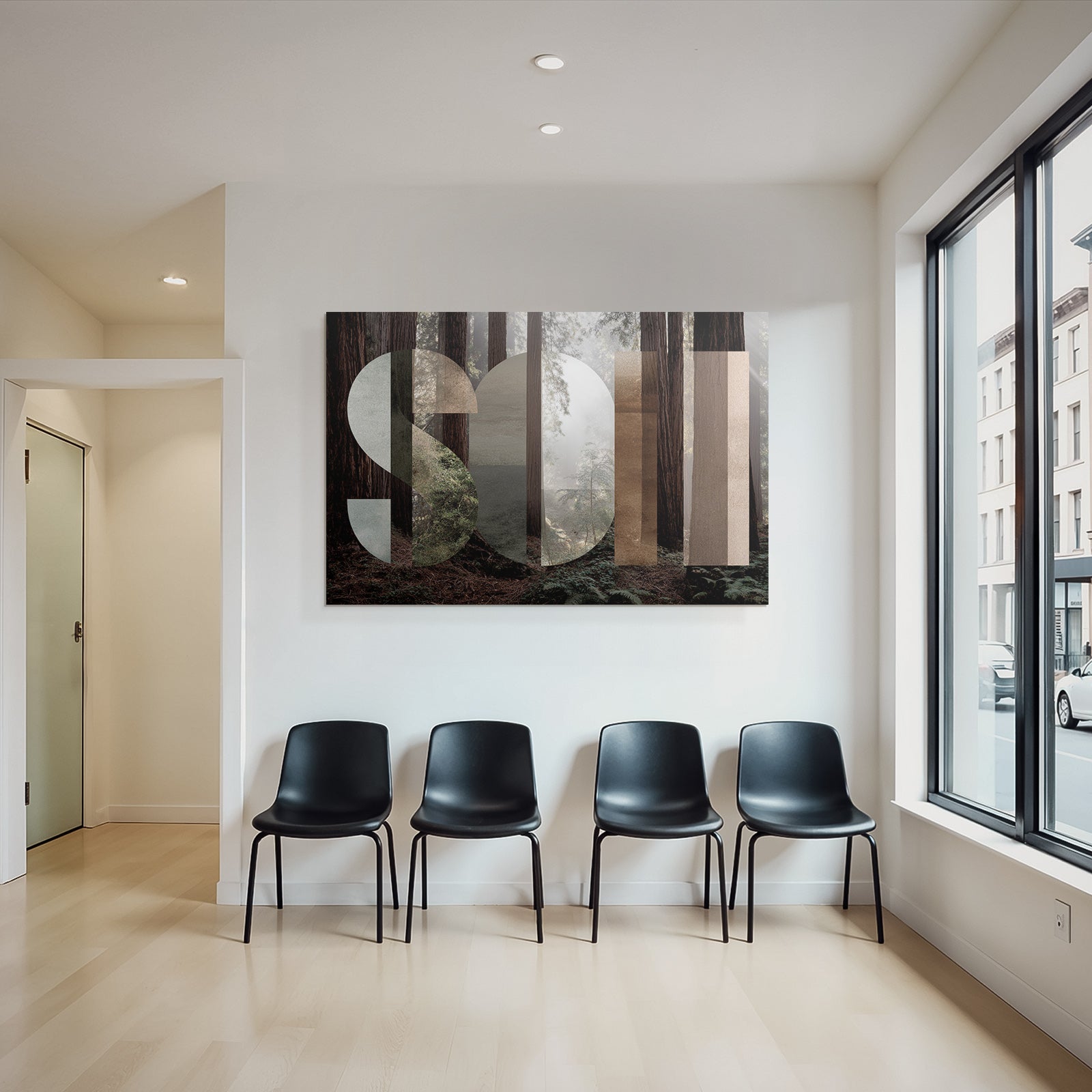 Soil Mit Natur Hintergrund Graphik Design