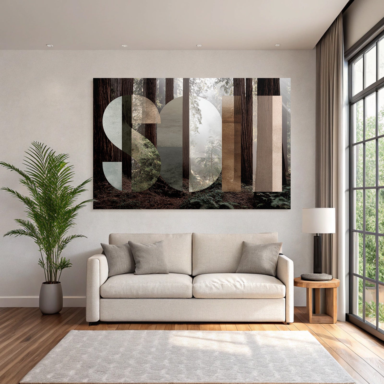 Soil Mit Natur Hintergrund Graphik Design