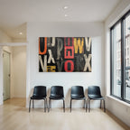 Typografie Collage Kunst Abstrakt Komposition