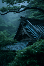 Traditioneller Tempel Im Nebligen Wald | Asien | Laender und Reisen