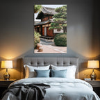 Traditionelles Japanisches Haus Mit Ruhigem Garten