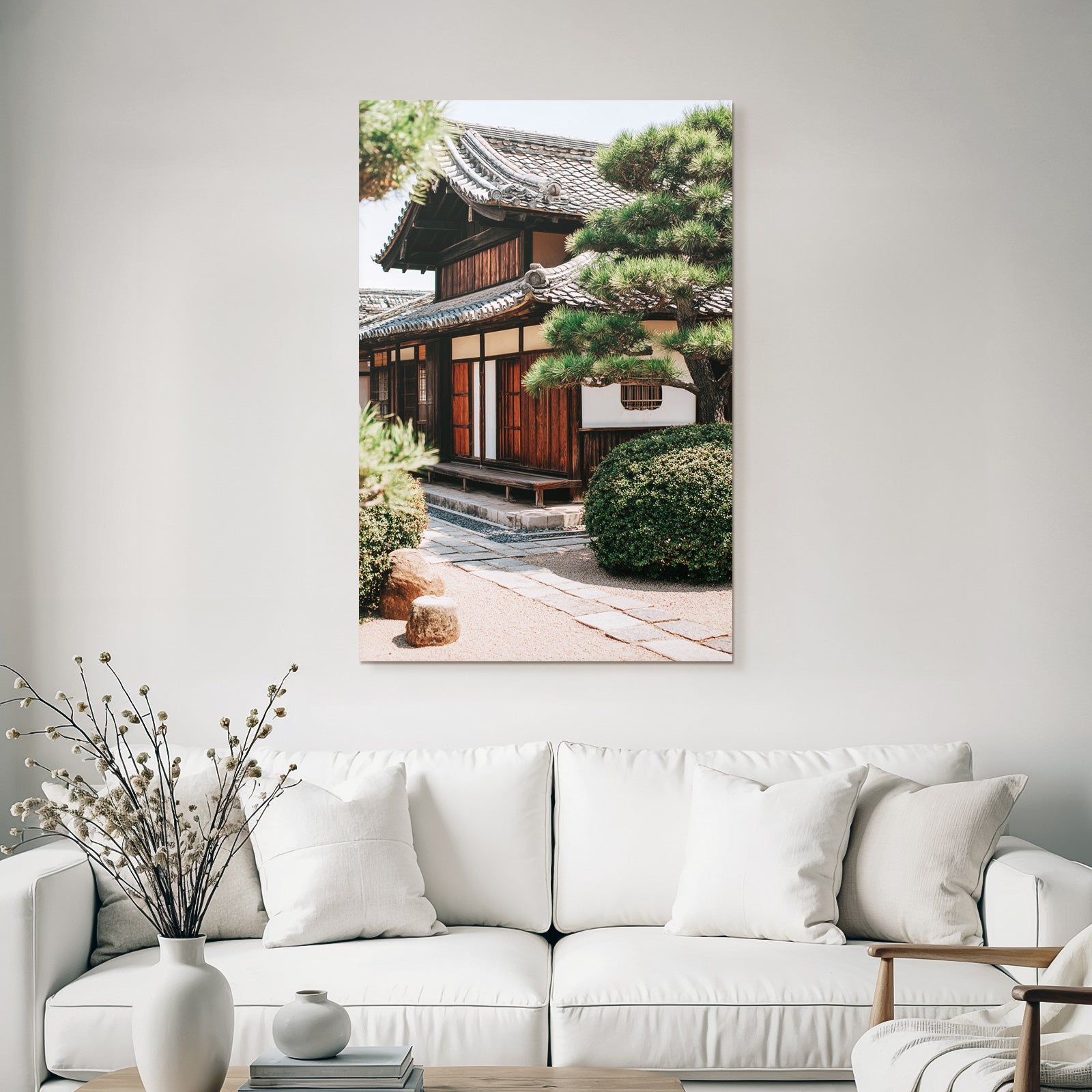 Traditionelles Japanisches Haus Mit Ruhigem Garten