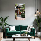 Traditionelles Japanisches Haus Mit Ruhigem Garten