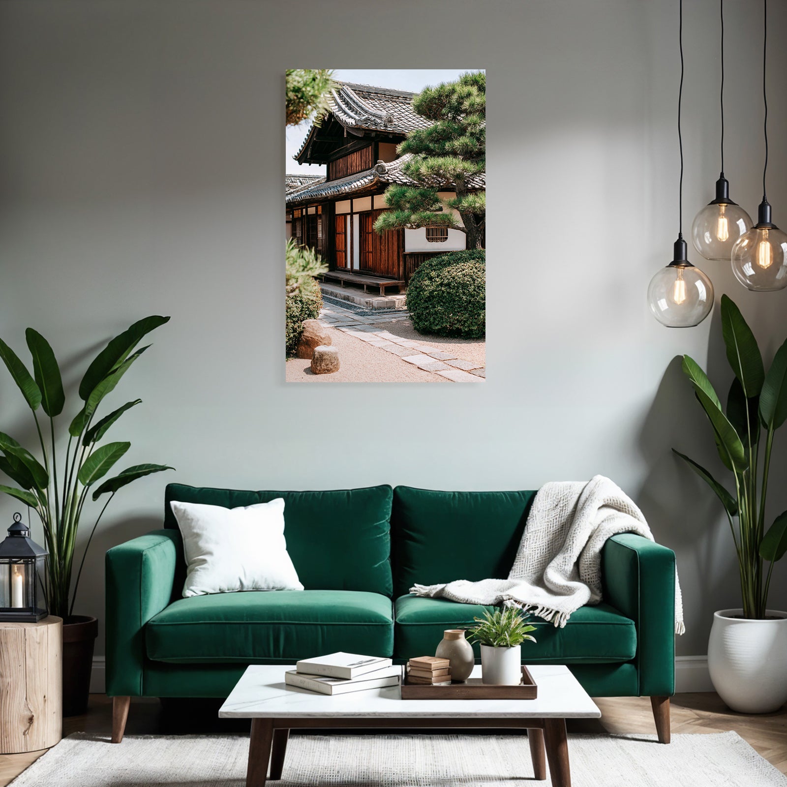 Traditionelles Japanisches Haus Mit Ruhigem Garten