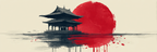 Asiatischer Tempel Vor Roter Sonne | Asien | Laender und Reisen