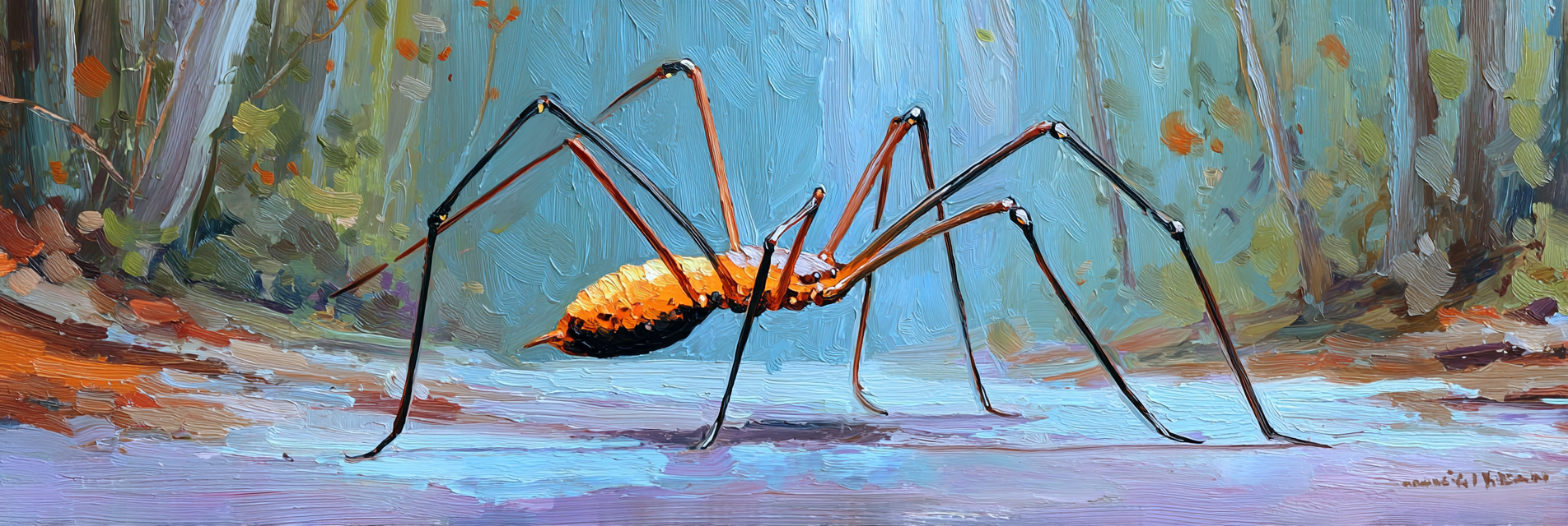 Impressionistische Naturmalerei Mit Grosser Spinne | Asien | Laender und Reisen