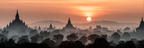 Sonnenaufgang Über Nebliger Pagodenlandschaft In Bagan | Asien | Laender und Reisen