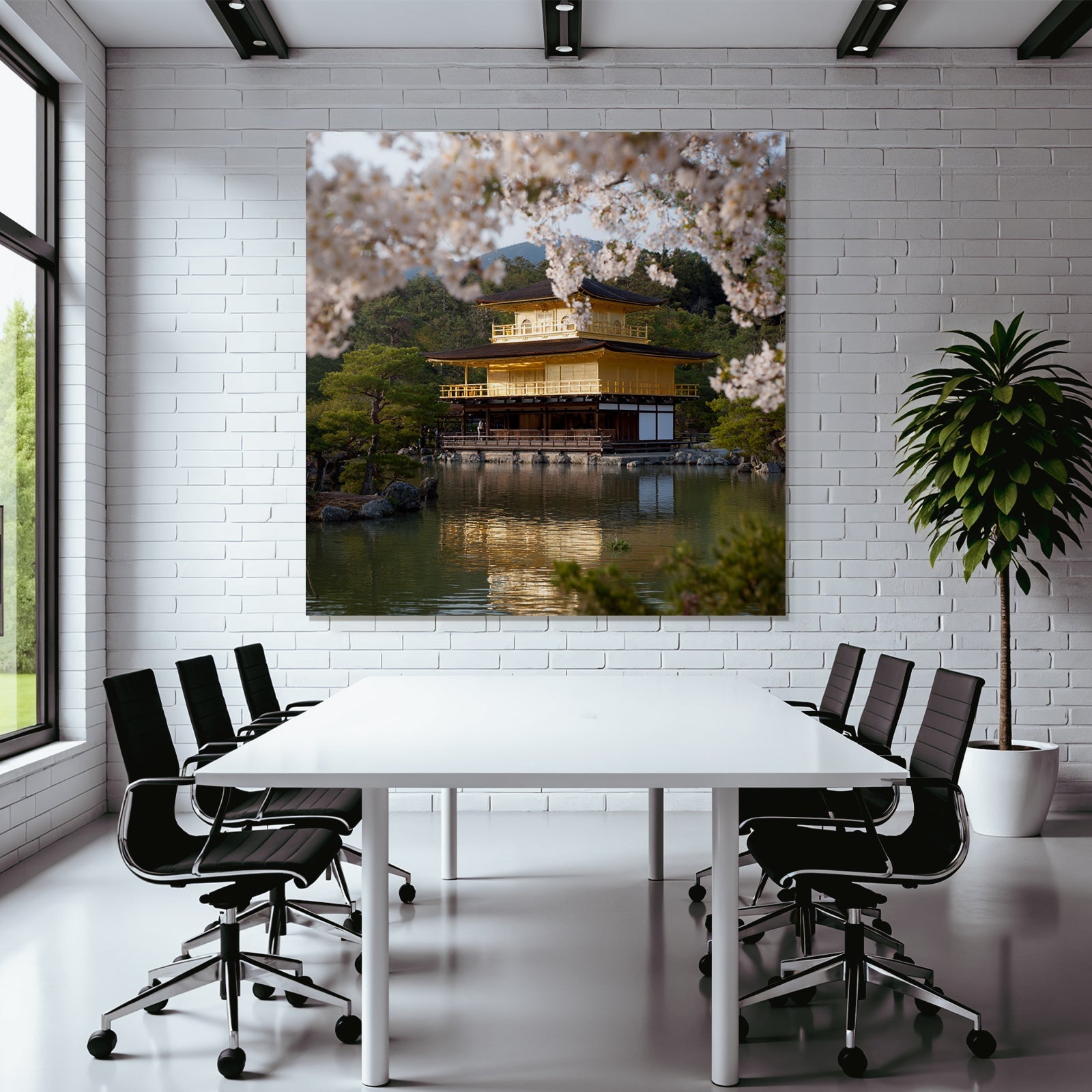 Goldener Pavillon Im Frühling