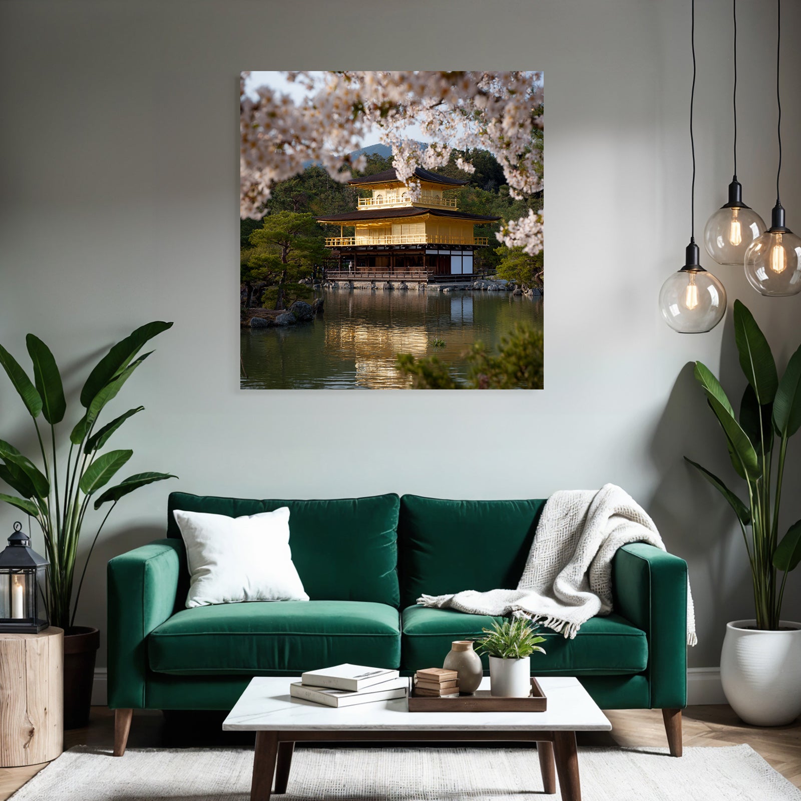 Goldener Pavillon Im Frühling