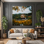 Japanischer Goldener Pavillon Im Herbst
