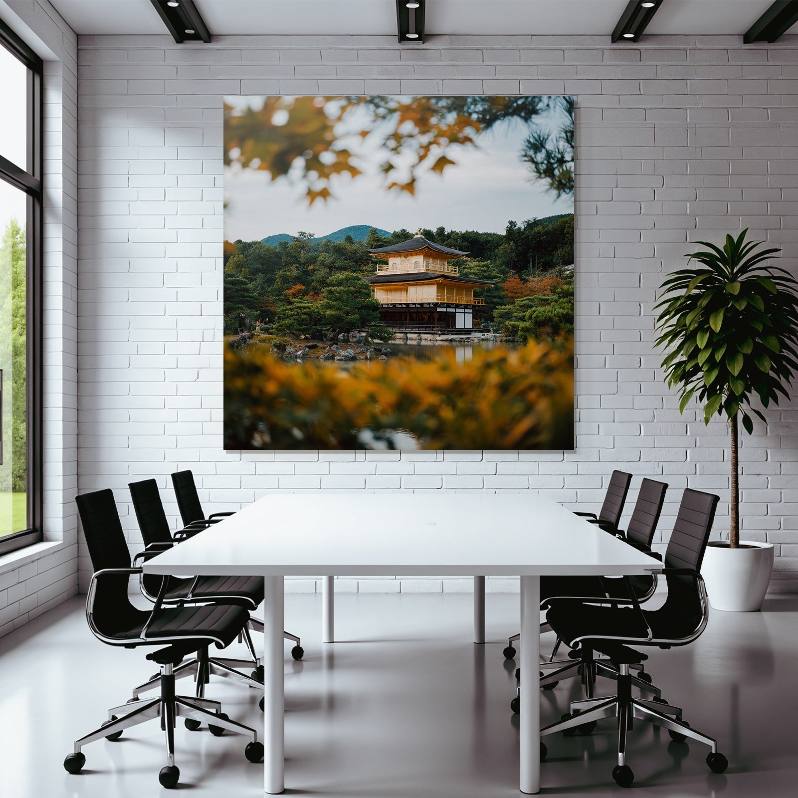 Japanischer Goldener Pavillon Im Herbst