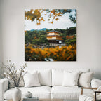 Japanischer Goldener Pavillon Im Herbst