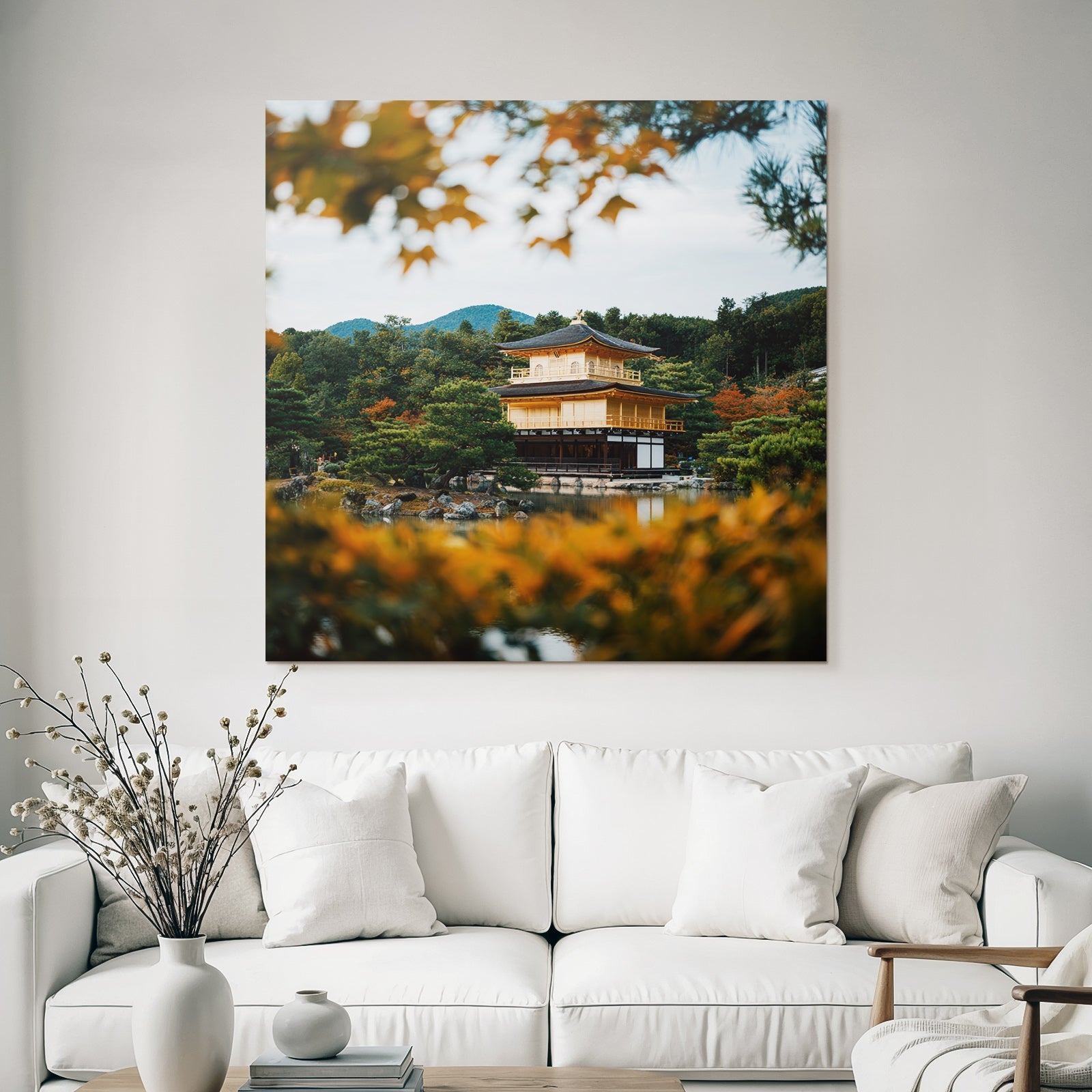 Japanischer Goldener Pavillon Im Herbst
