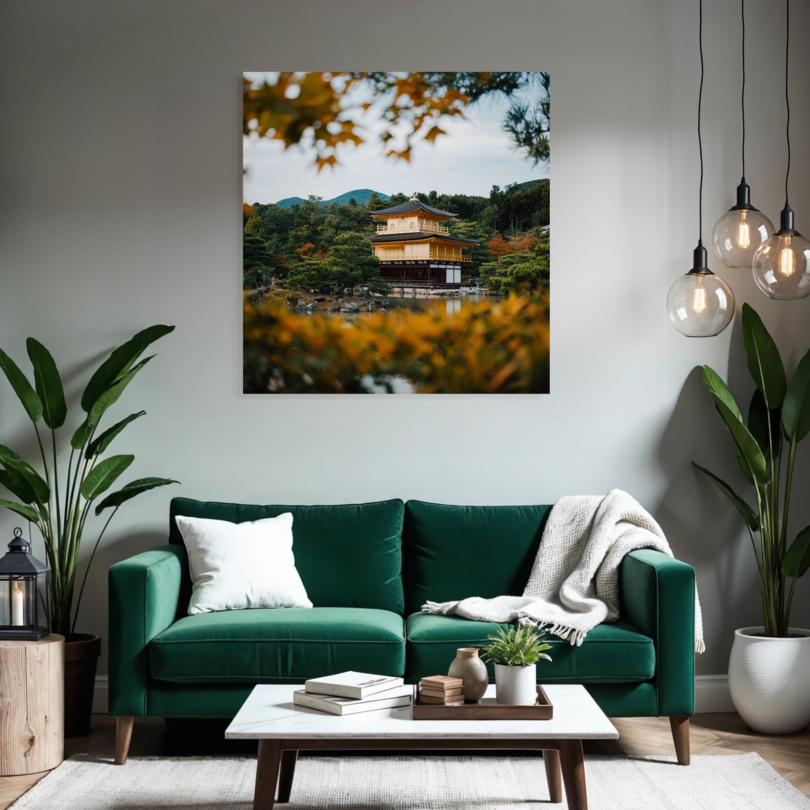 Japanischer Goldener Pavillon Im Herbst