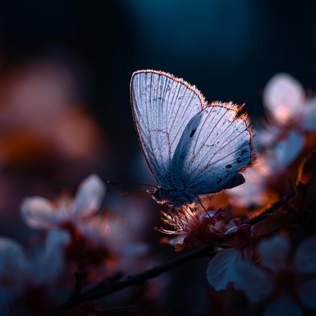 Schmetterling Auf Blume Im Sanften Licht | Asien | Laender und Reisen