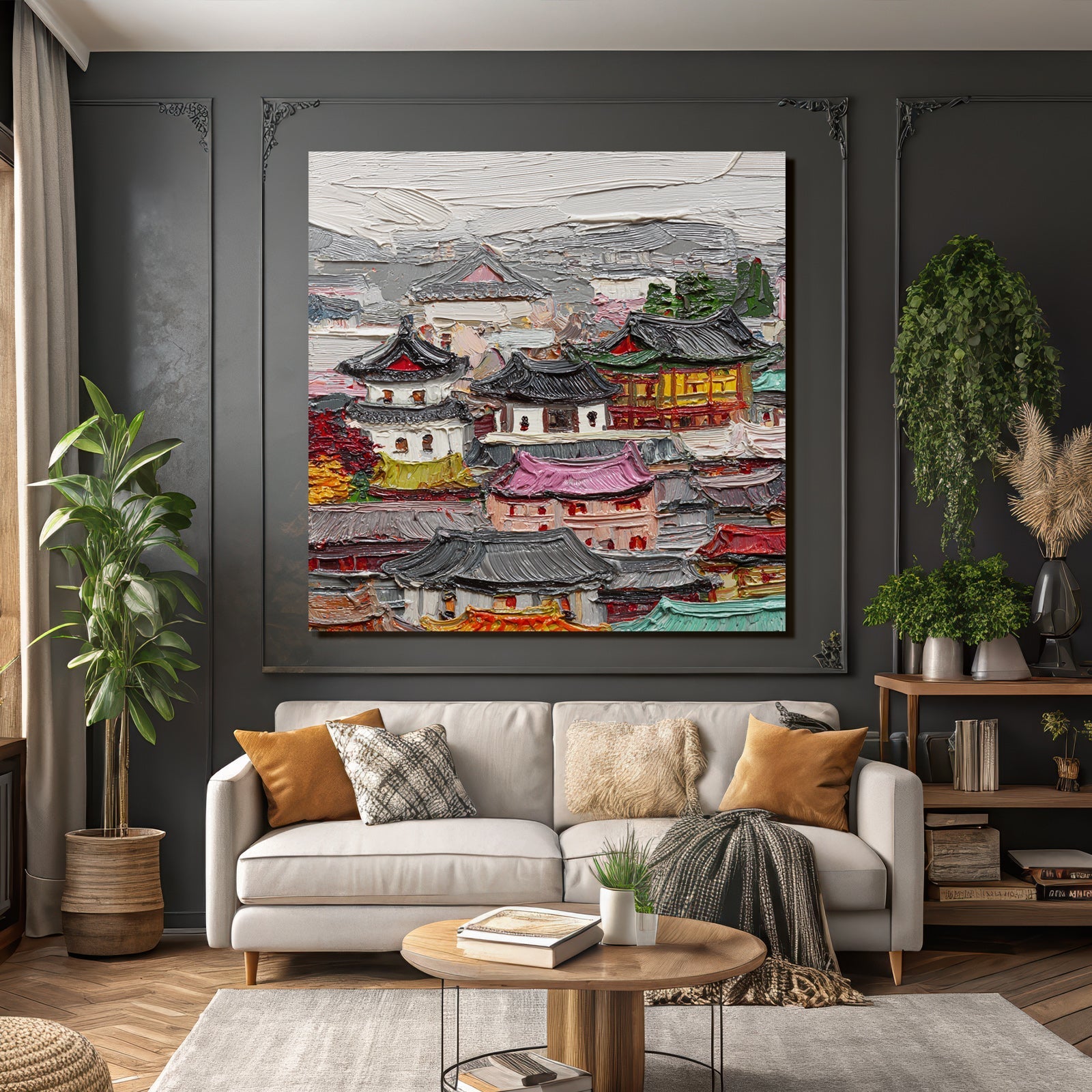 Traditionelle Asiatische Architekturlandschaft