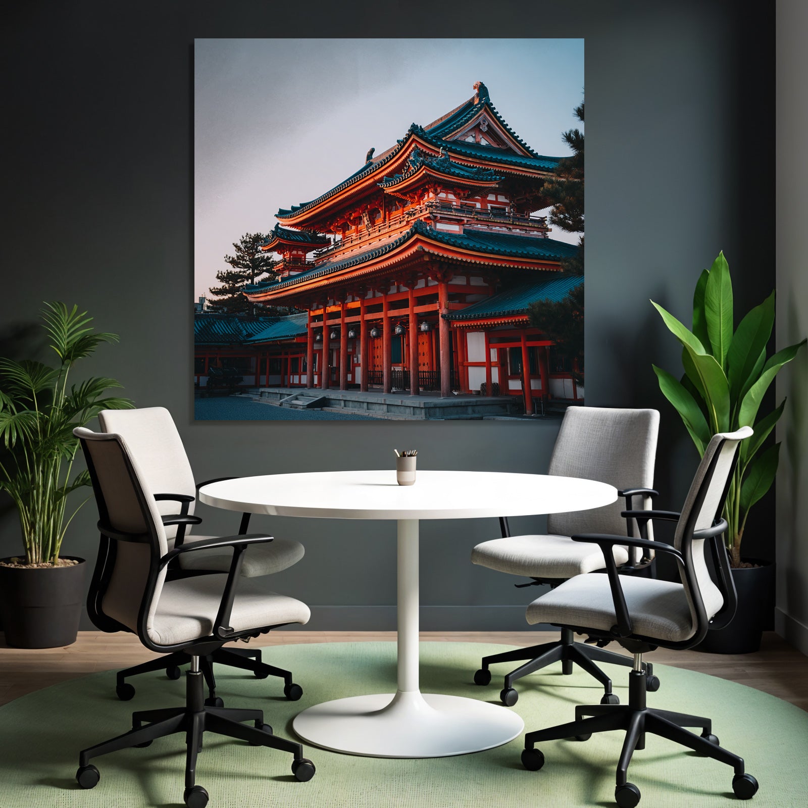 Traditioneller Asiatischer Tempel Vor Klarem Himmel