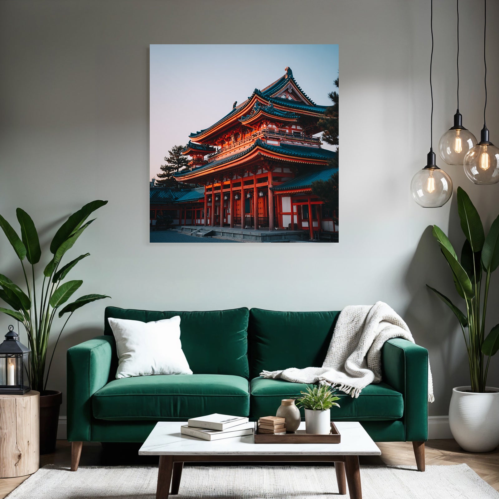 Traditioneller Asiatischer Tempel Vor Klarem Himmel