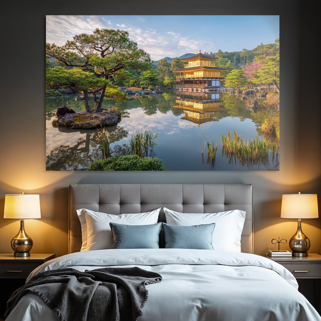 Japanischer Tempel Am See Mit Spiegelung