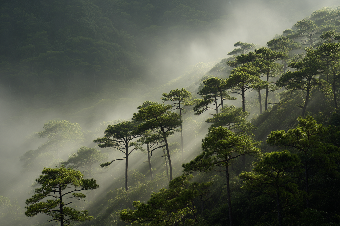 Wald Mit Nebel Und Licht | Asien | Laender und Reisen