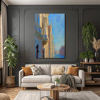 Impressionistische Landschaft Mit Wasser Und Himmel