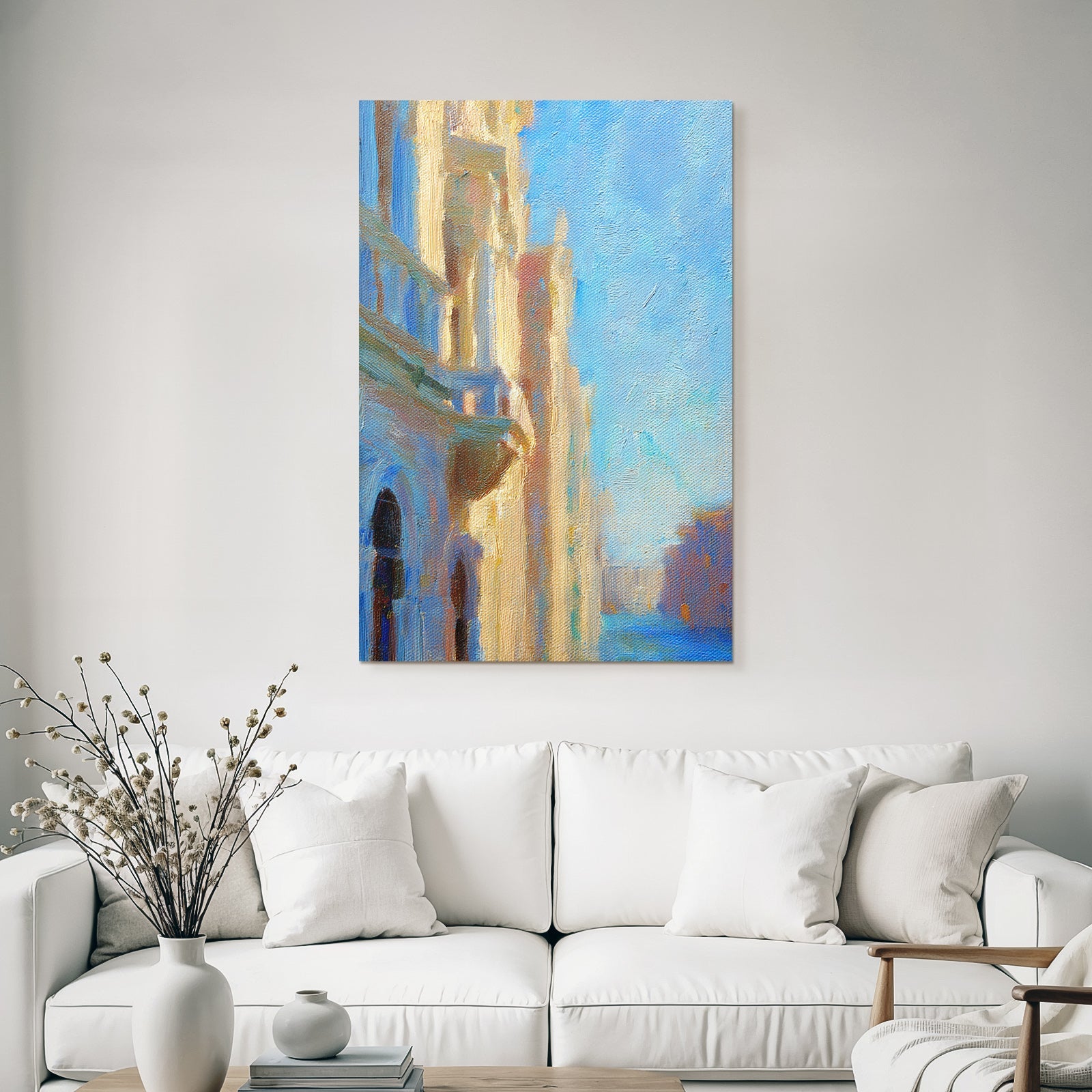 Impressionistische Landschaft Mit Wasser Und Himmel